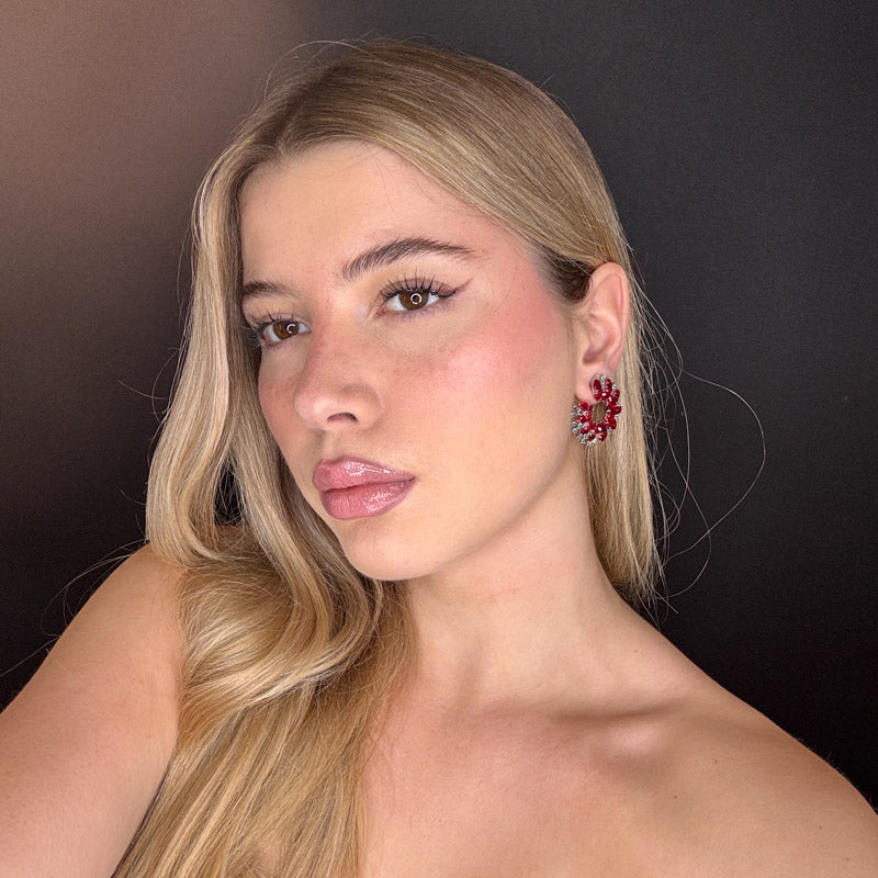 Palestro Milano Orecchini Semicerchi di Cristalli colorati