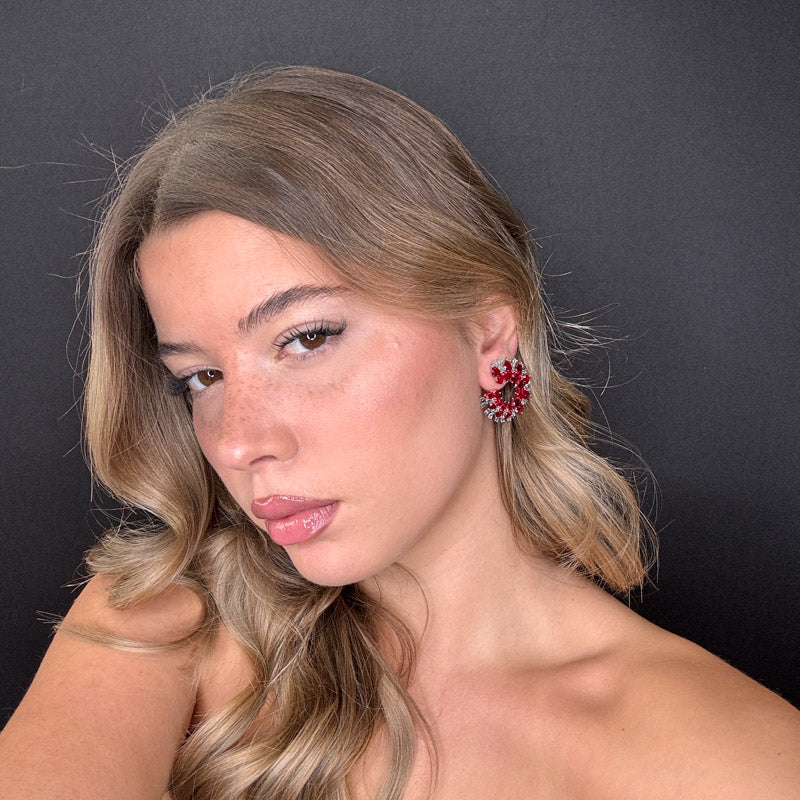 Palestro Milano Orecchini Semicerchi di Cristalli colorati