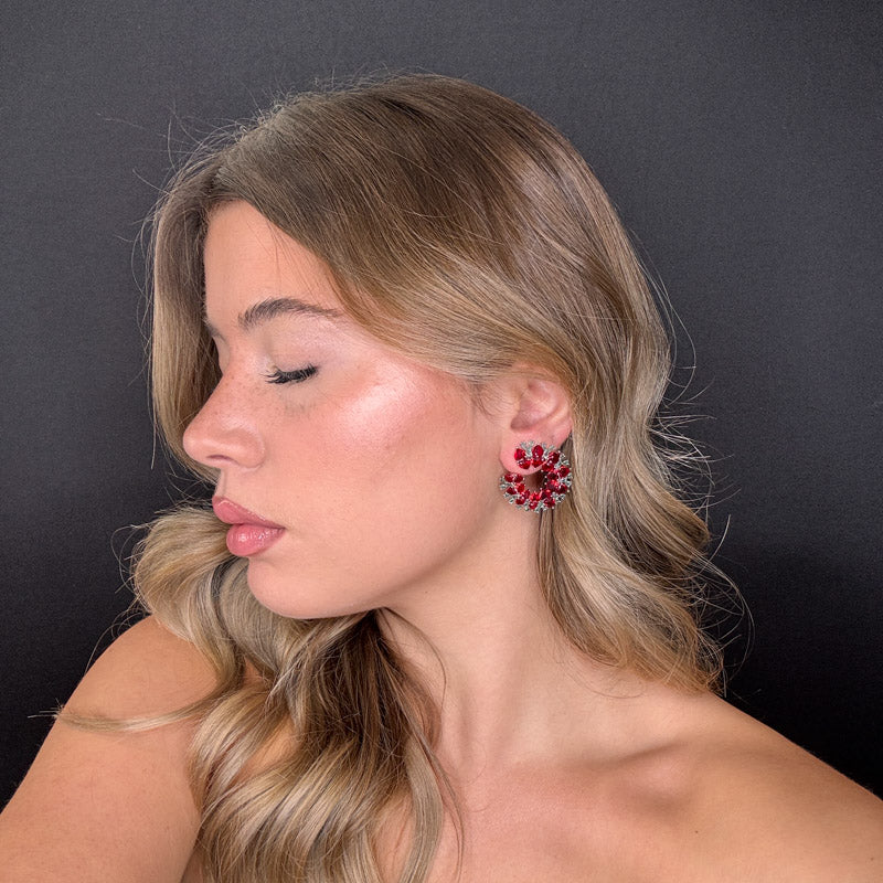 Palestro Milano Orecchini Semicerchi di Cristalli colorati