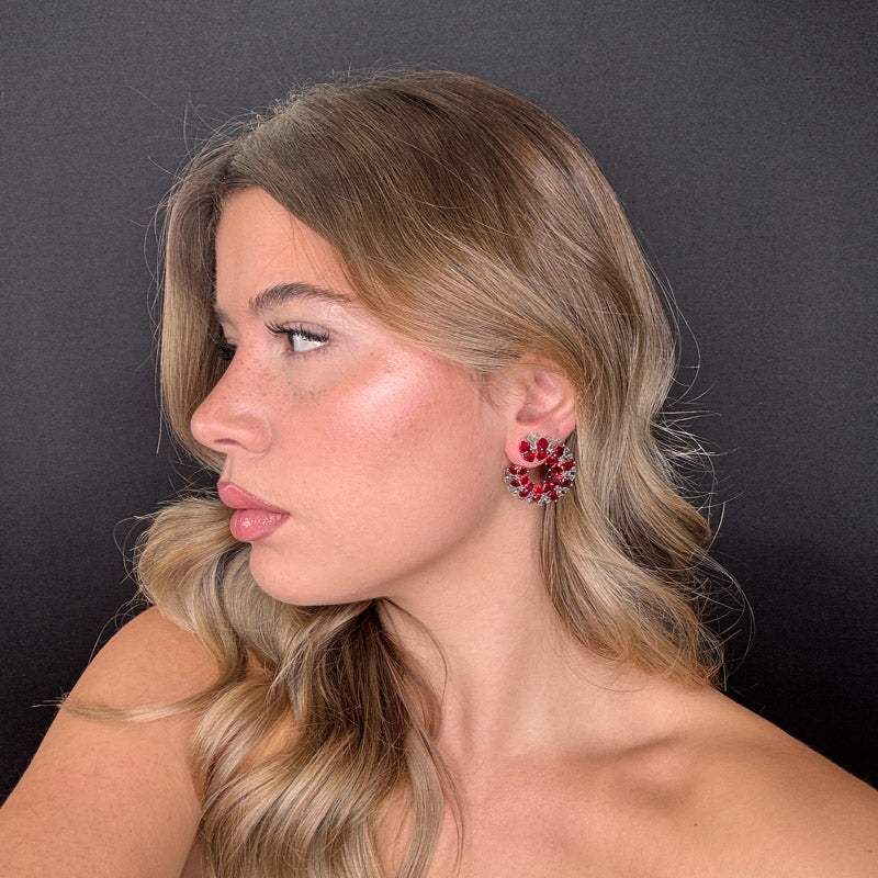 Palestro Milano Orecchini Semicerchi di Cristalli colorati