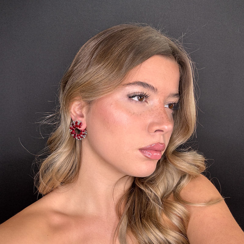 Palestro Milano Orecchini Semicerchi di Cristalli colorati