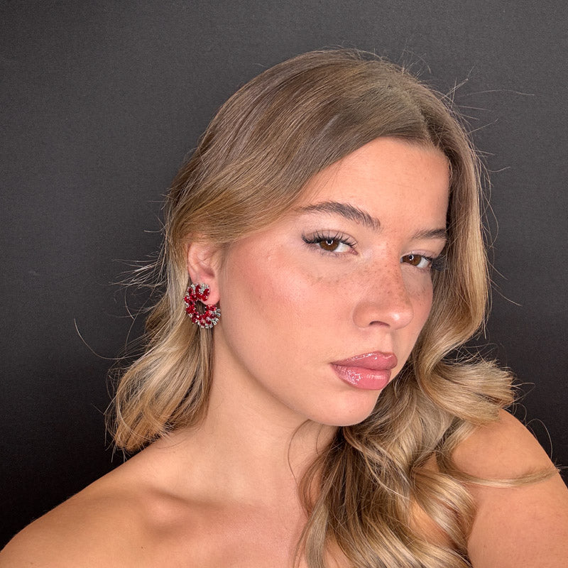 Palestro Milano Orecchini Semicerchi di Cristalli colorati