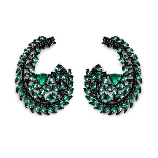 Palestro Milano Orecchini Semicerchi di pavone