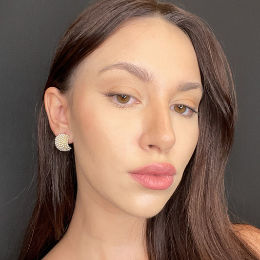 Palestro Milano Orecchini Semicerchi di Perline