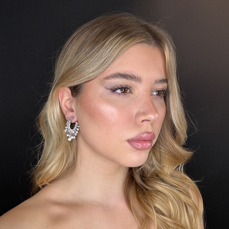 Palestro Milano Orecchini Semicerchi di pietre e perline