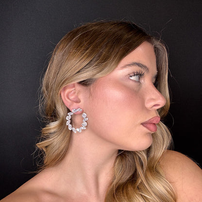 Palestro Milano Orecchini Semicerchi di pietre irregolari