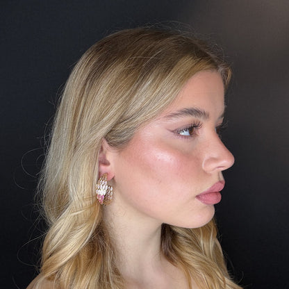 Palestro Milano Orecchini Semicerchi sfumature pink