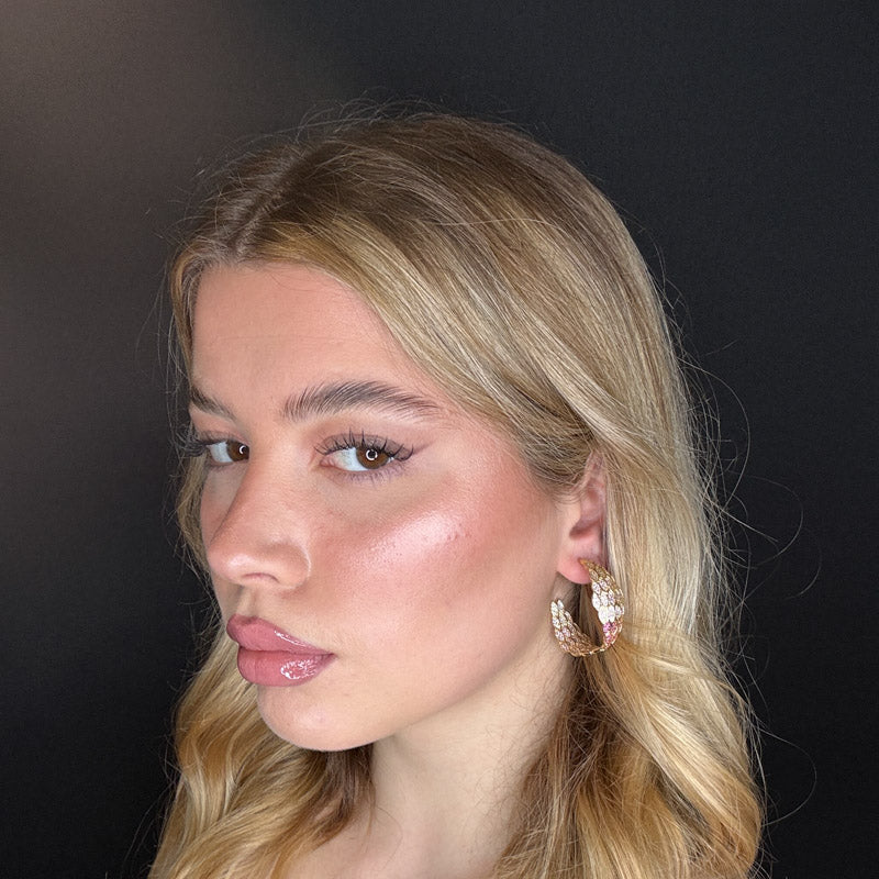 Palestro Milano Orecchini Semicerchi sfumature pink