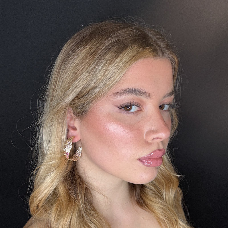 Palestro Milano Orecchini Semicerchi sfumature pink