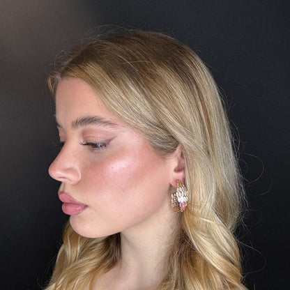 Palestro Milano Orecchini Semicerchi sfumature pink