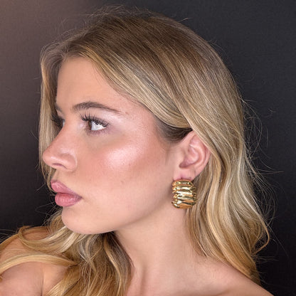 Palestro Milano Orecchini Semicerchi zigzag