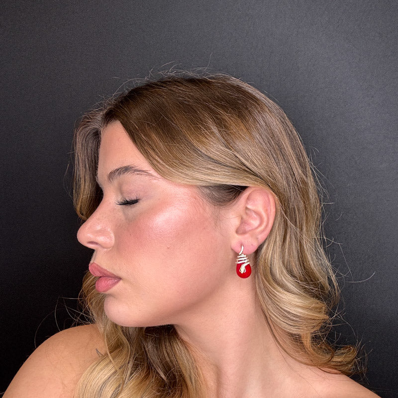 Palestro Milano Orecchini Serpentello con perla