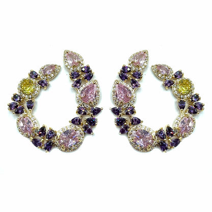 Palestro Milano Orecchini Sfumature Rosa e Viola Semicerchi di primavera