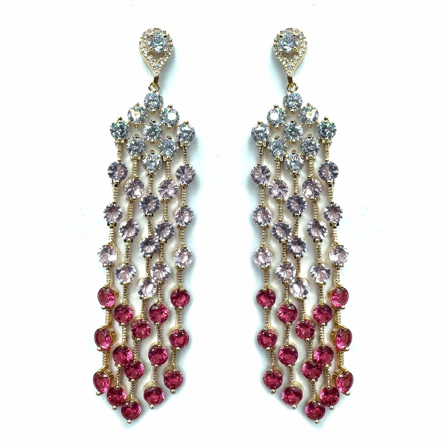 Palestro Milano Orecchini Sfumature rosa Magia di cristalli