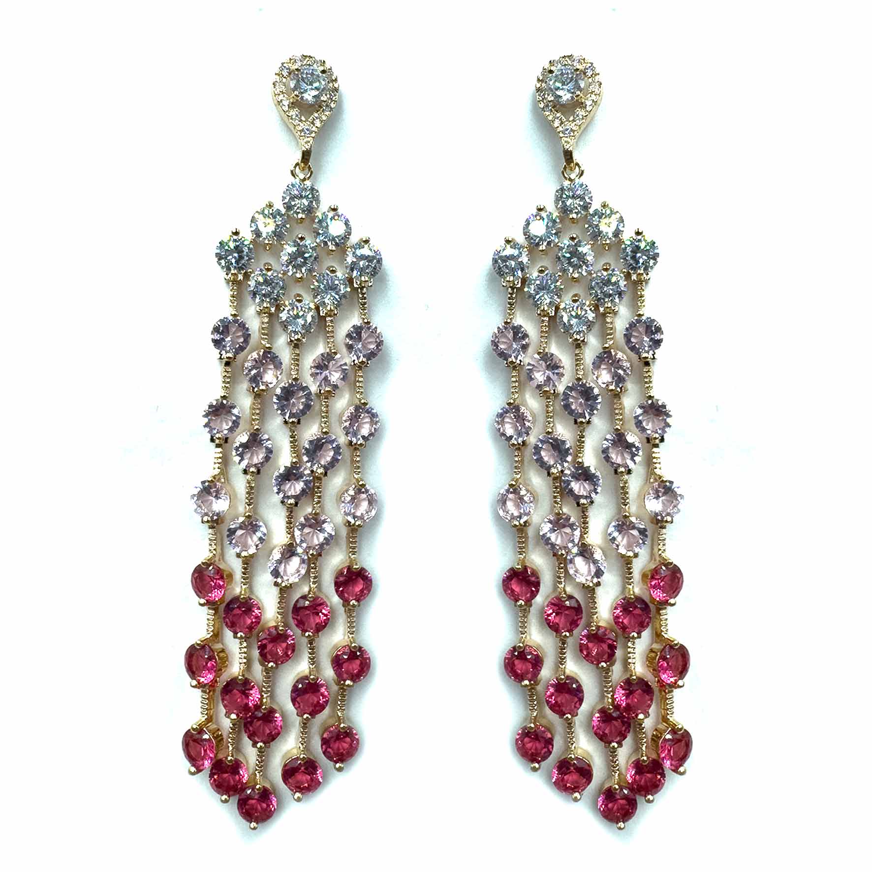 Palestro Milano Orecchini Sfumature rosa Magia di cristalli