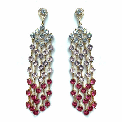 Palestro Milano Orecchini Sfumature rosa Magia di cristalli