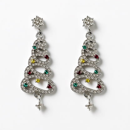 Palestro Milano Orecchini Silver Abete di Zirconi