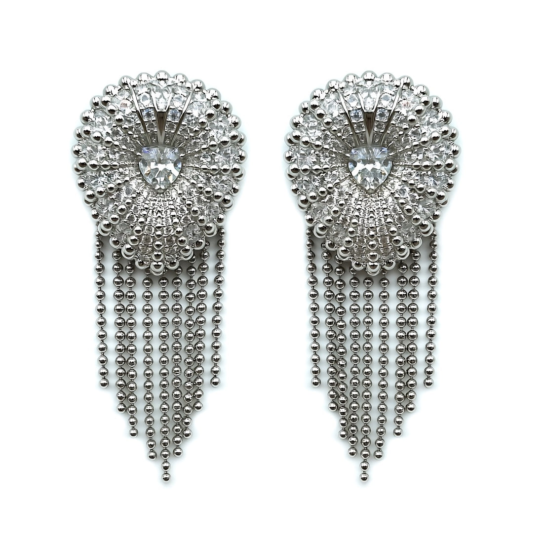 Palestro Milano Orecchini Silver Aquiloni di pavè