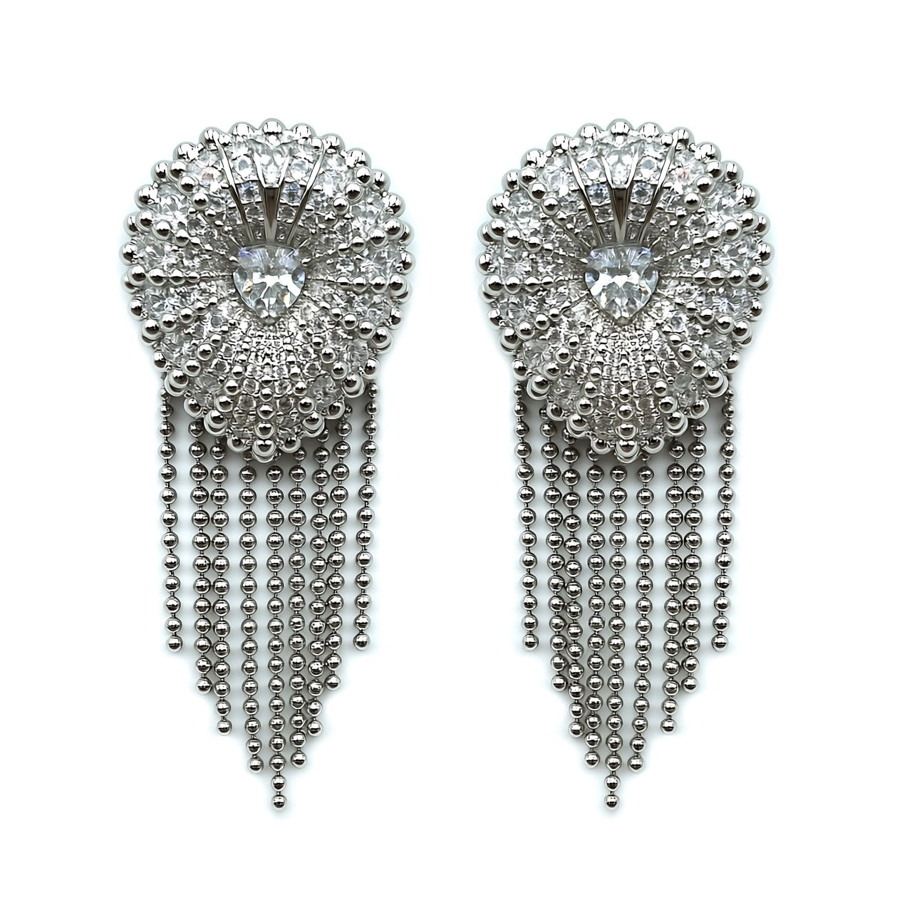 Palestro Milano Orecchini Silver Aquiloni di pavè