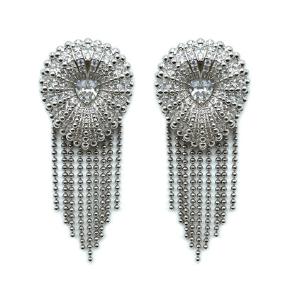 Palestro Milano Orecchini Silver Aquiloni di pavè