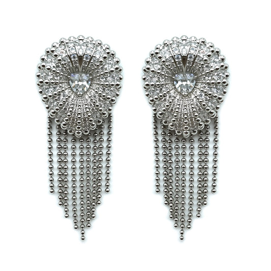 Palestro Milano Orecchini Silver Aquiloni di pavè