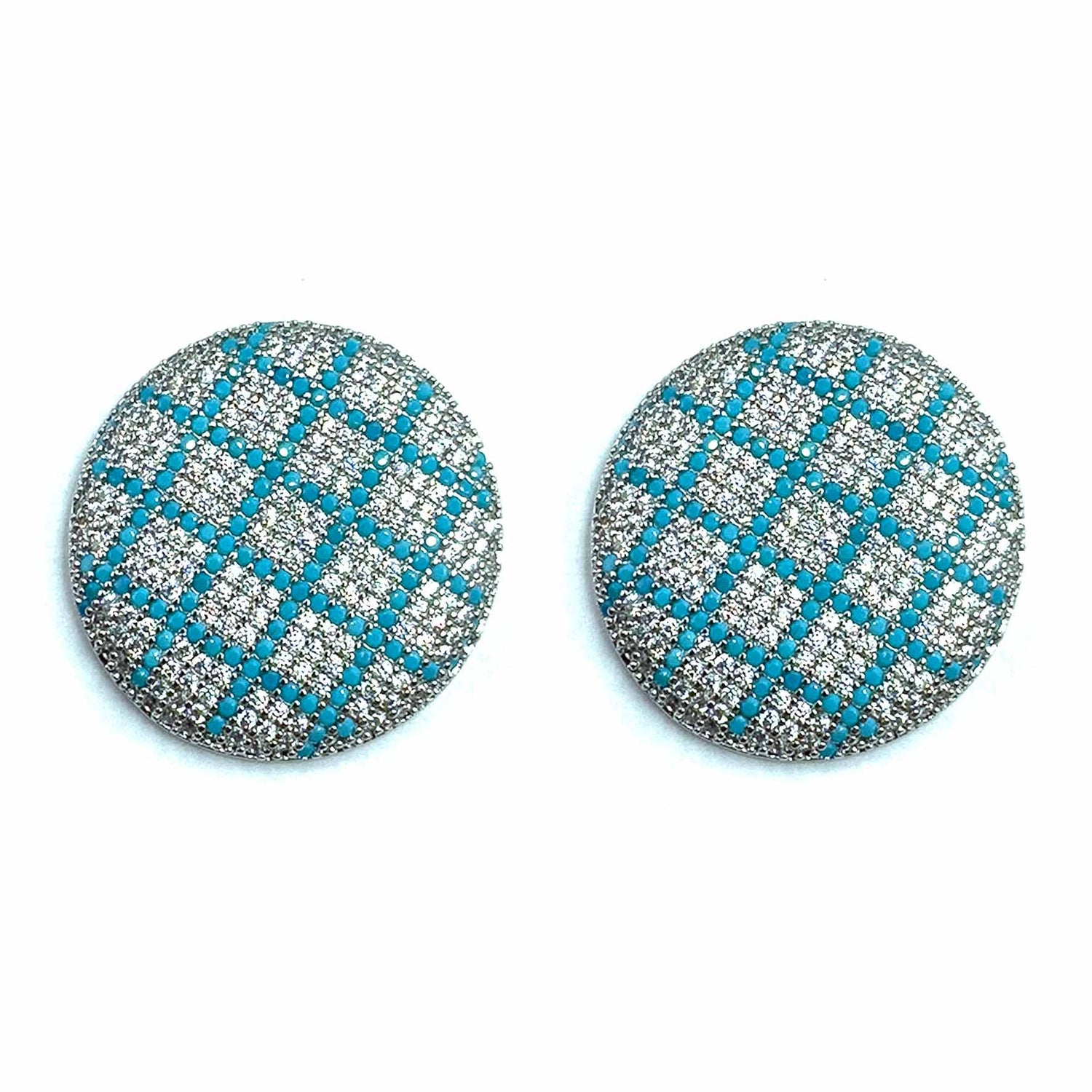 Palestro Milano Orecchini Silver/Azzurro Tondo di luce