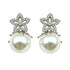 Palestro Milano Orecchini Silver-Bianco Stellina di pavè con perla