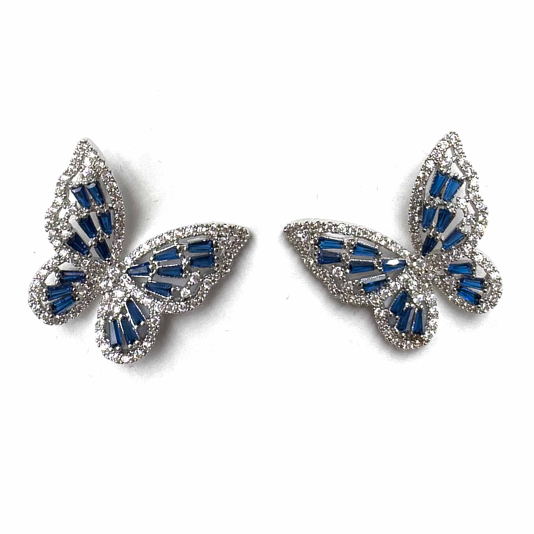 Palestro Milano Orecchini Silver Blu Baby Farfalle