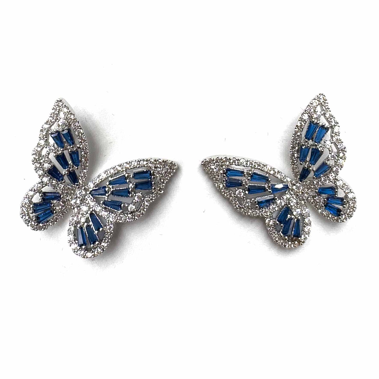 Palestro Milano Orecchini Silver Blu Baby Farfalle