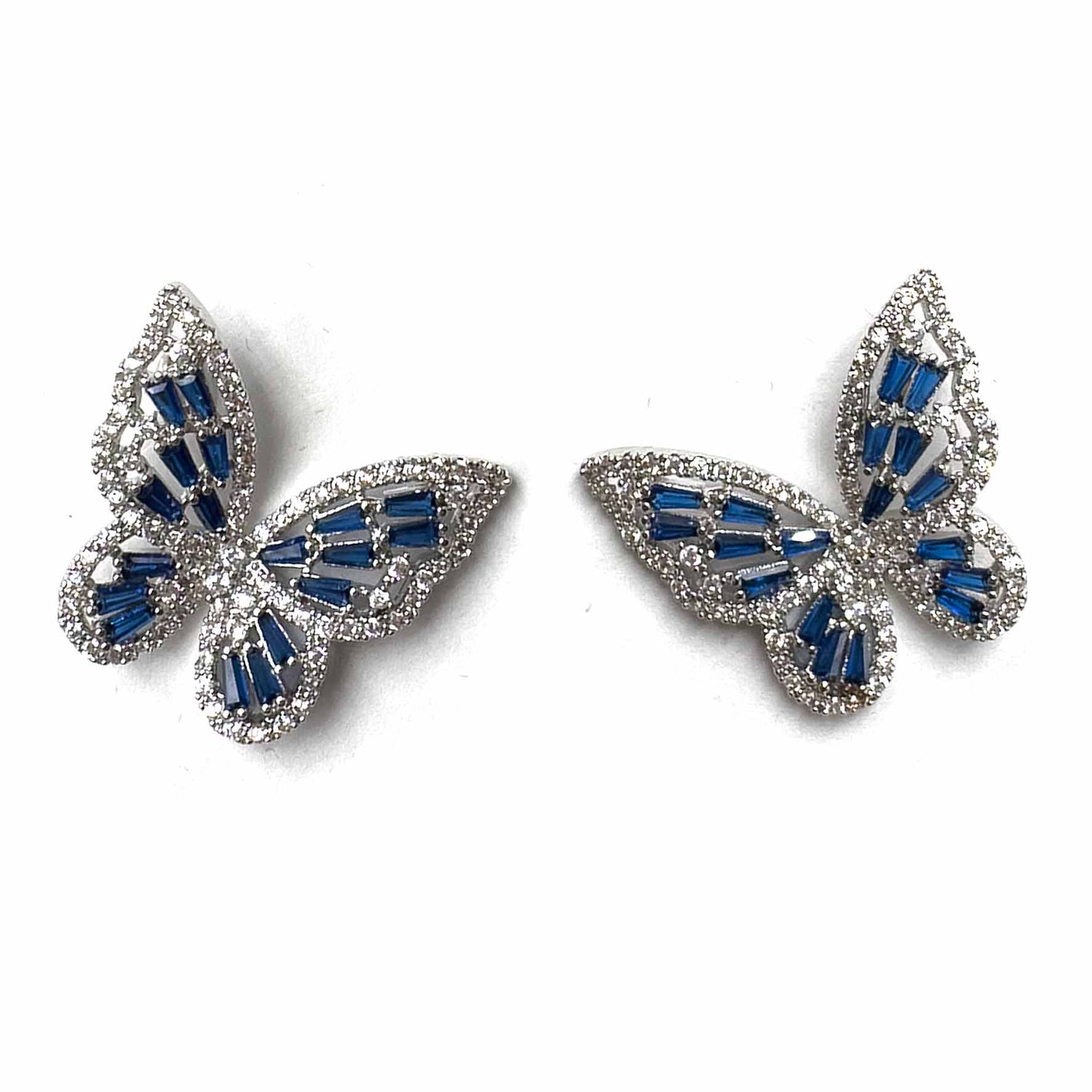 Palestro Milano Orecchini Silver Blu Baby Farfalle