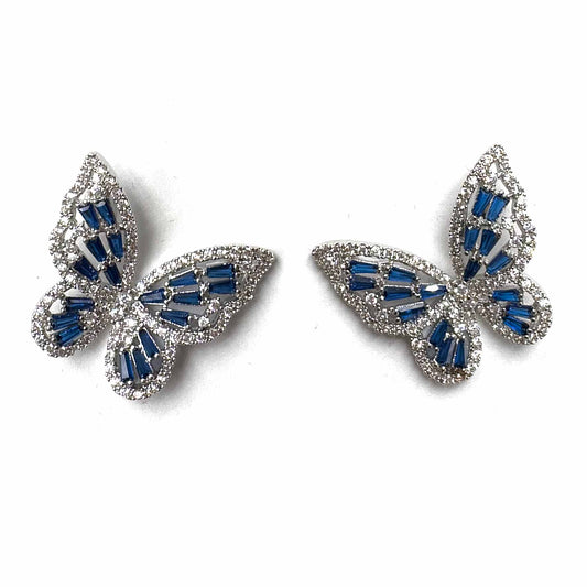 Palestro Milano Orecchini Silver Blu Baby Farfalle