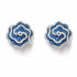 Palestro Milano Orecchini Silver/Blu Roselline di pavè