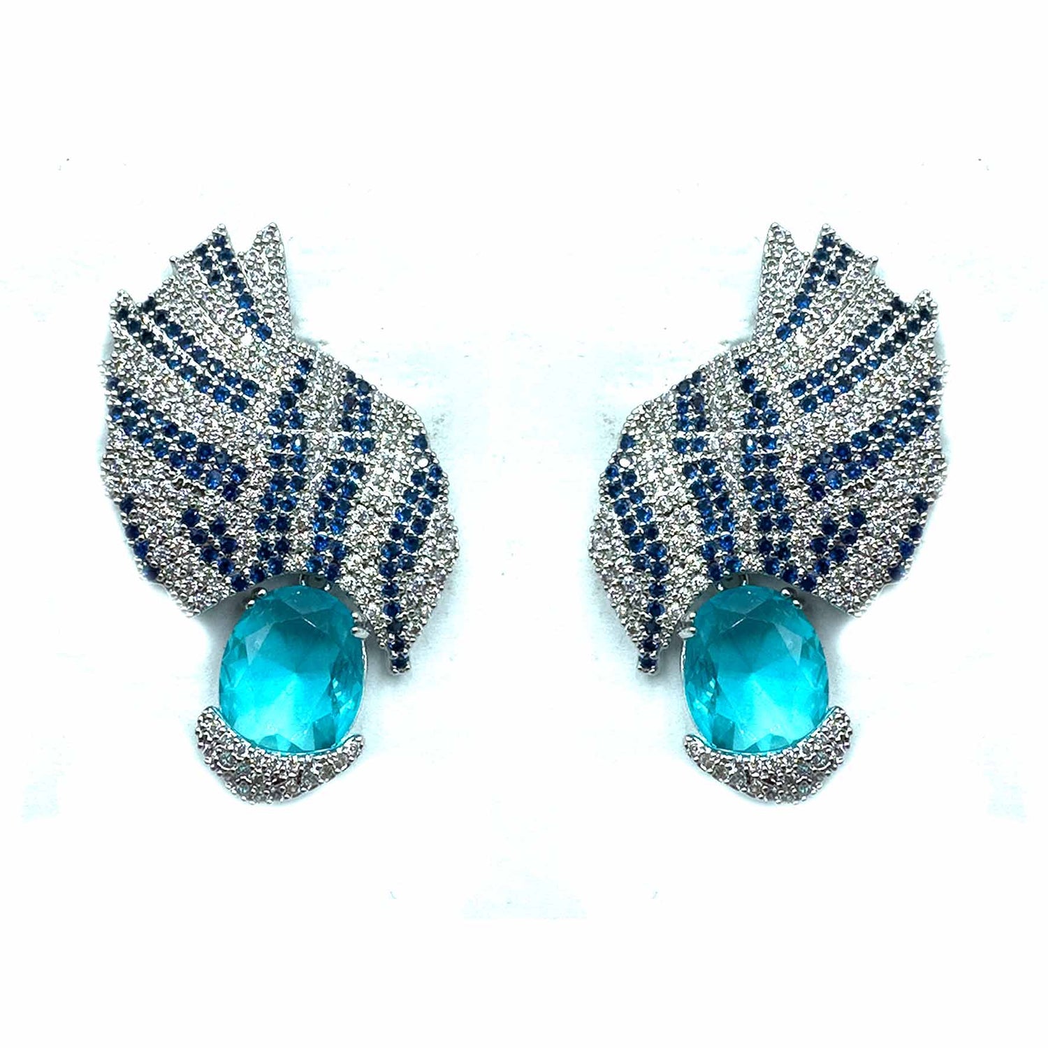 Palestro Milano Orecchini Silver - Blu Turquoise Amira