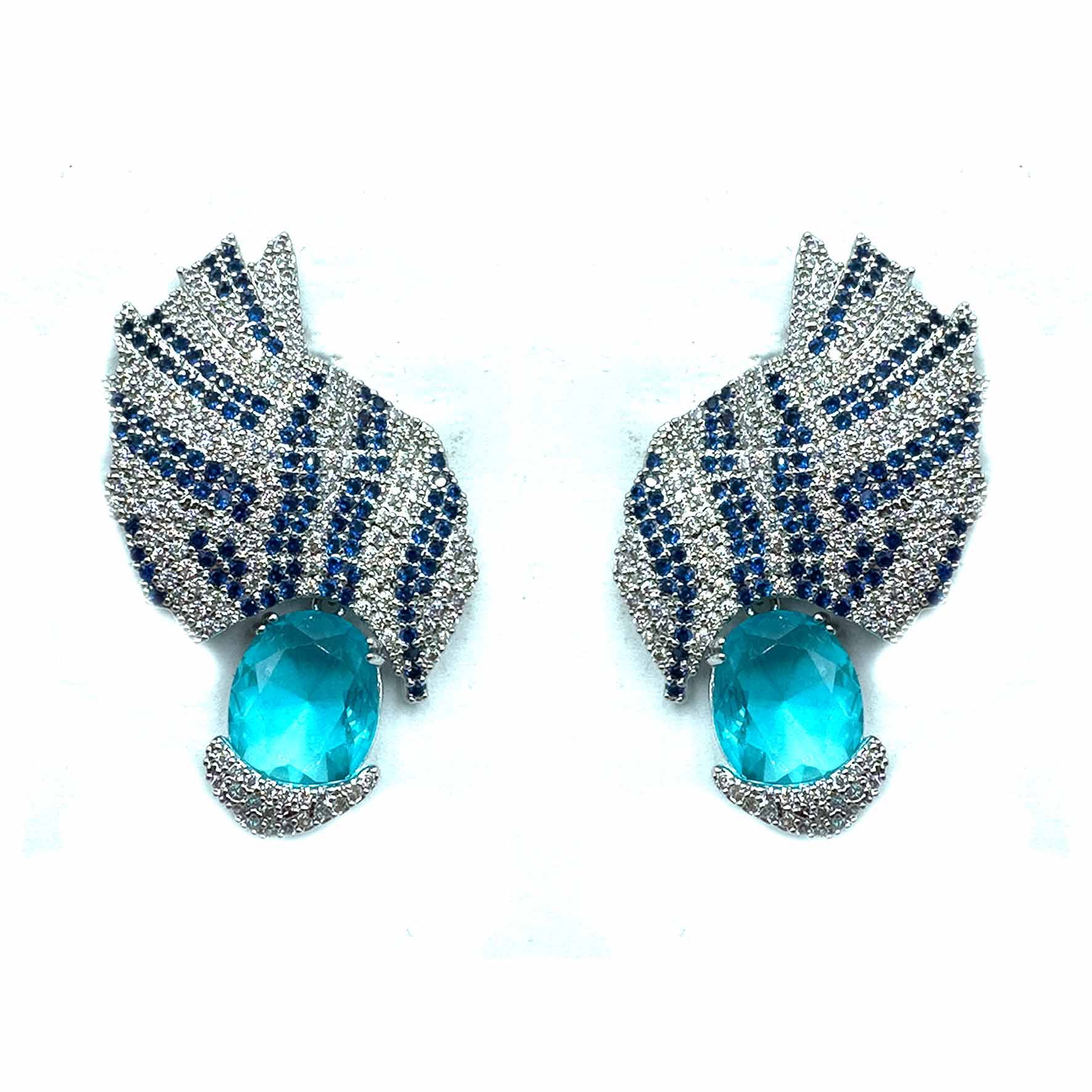 Palestro Milano Orecchini Silver - Blu Turquoise Amira