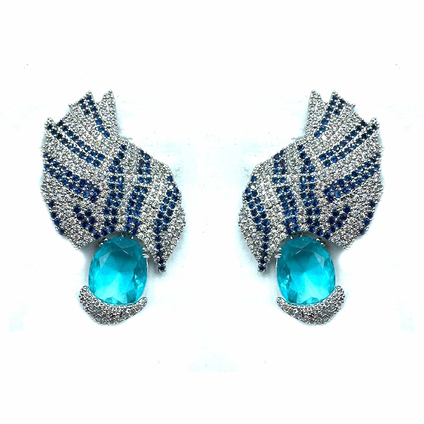 Palestro Milano Orecchini Silver - Blu Turquoise Amira