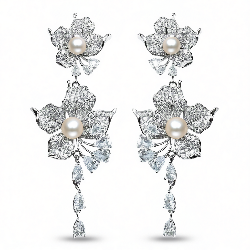 Palestro Milano Orecchini Silver Bouganville