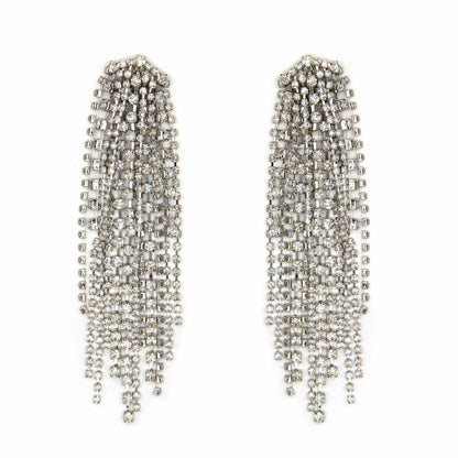 Palestro Milano Orecchini Silver Cascata di Zirconi
