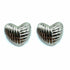 Palestro Milano Orecchini Silver Cuore a righette
