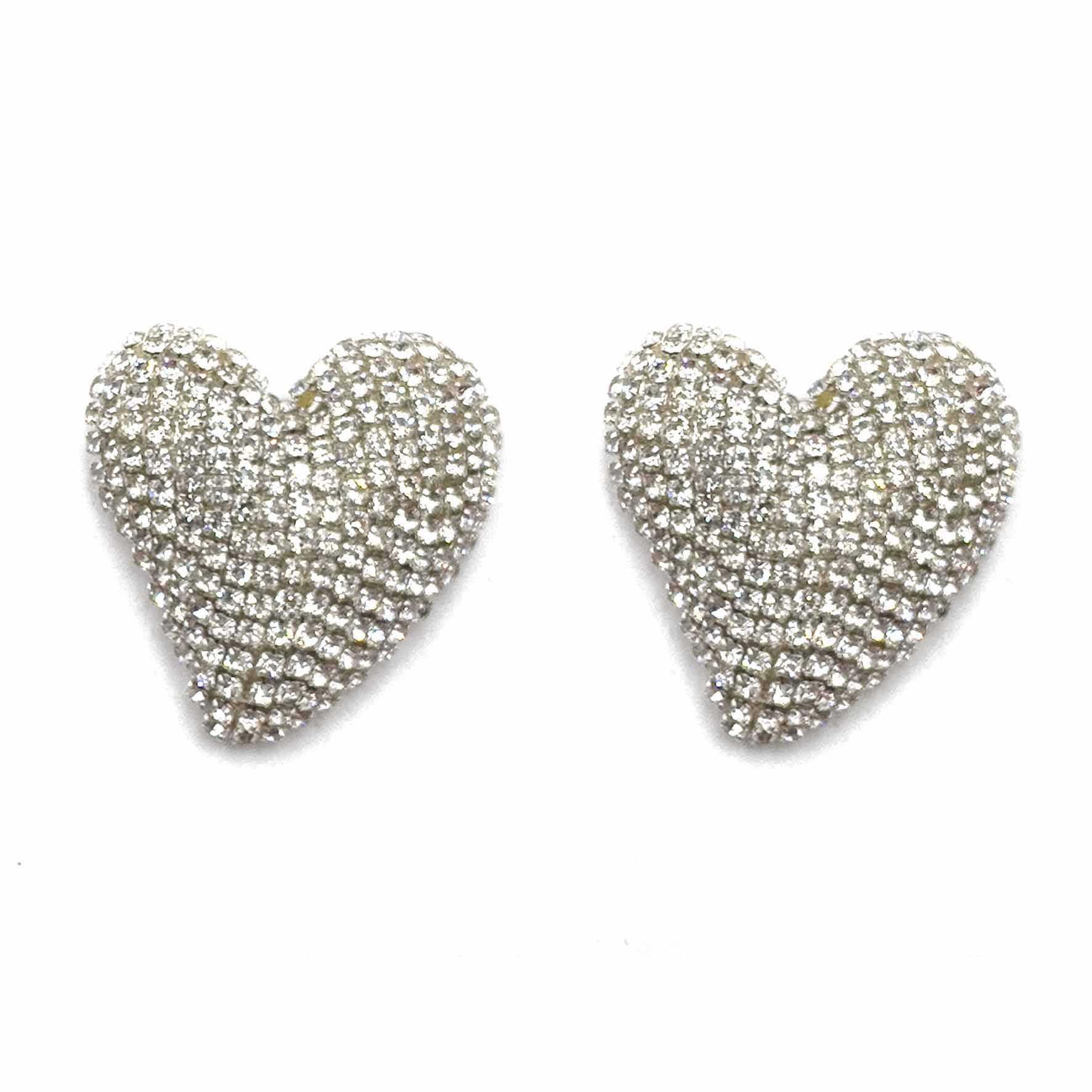 Palestro Milano Orecchini Silver Cuoricini di Zirconi