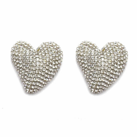 Palestro Milano Orecchini Silver Cuoricini di Zirconi
