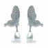 Palestro Milano Orecchini Silver Farfalle di pavè con perla a goccia