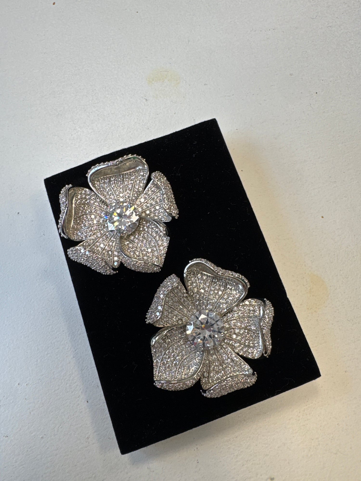 Palestro Milano Orecchini Silver Fiore Big di Pavè