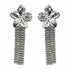 Palestro Milano Orecchini Silver Fiore con cascata di zirconi