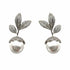 Palestro Milano Orecchini Silver Foglie di pavè con perla