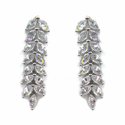 Palestro Milano Orecchini Silver Foglioline sfumate