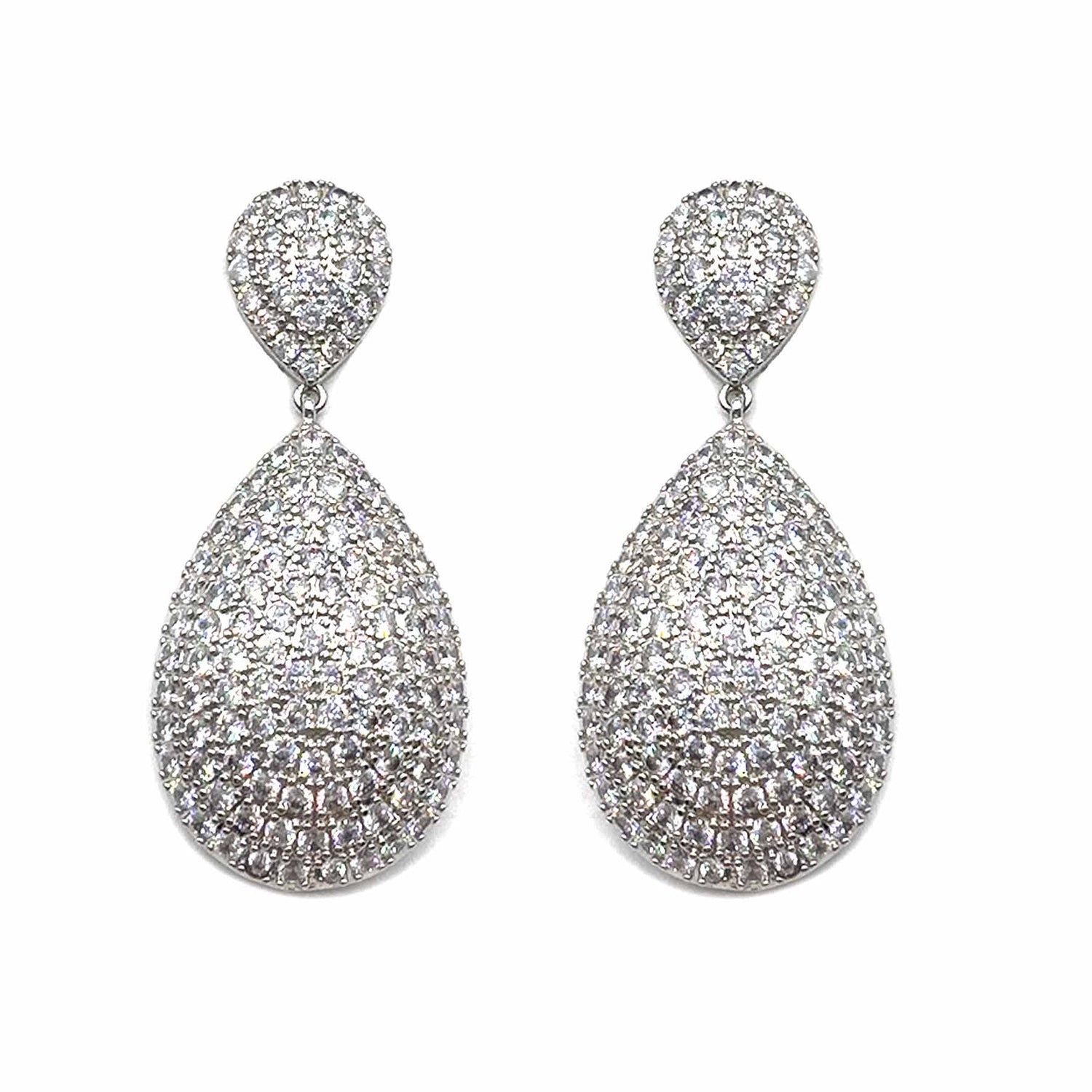 Palestro Milano Orecchini Silver Goccia di pavè