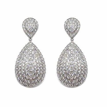Palestro Milano Orecchini Silver Goccia di pavè