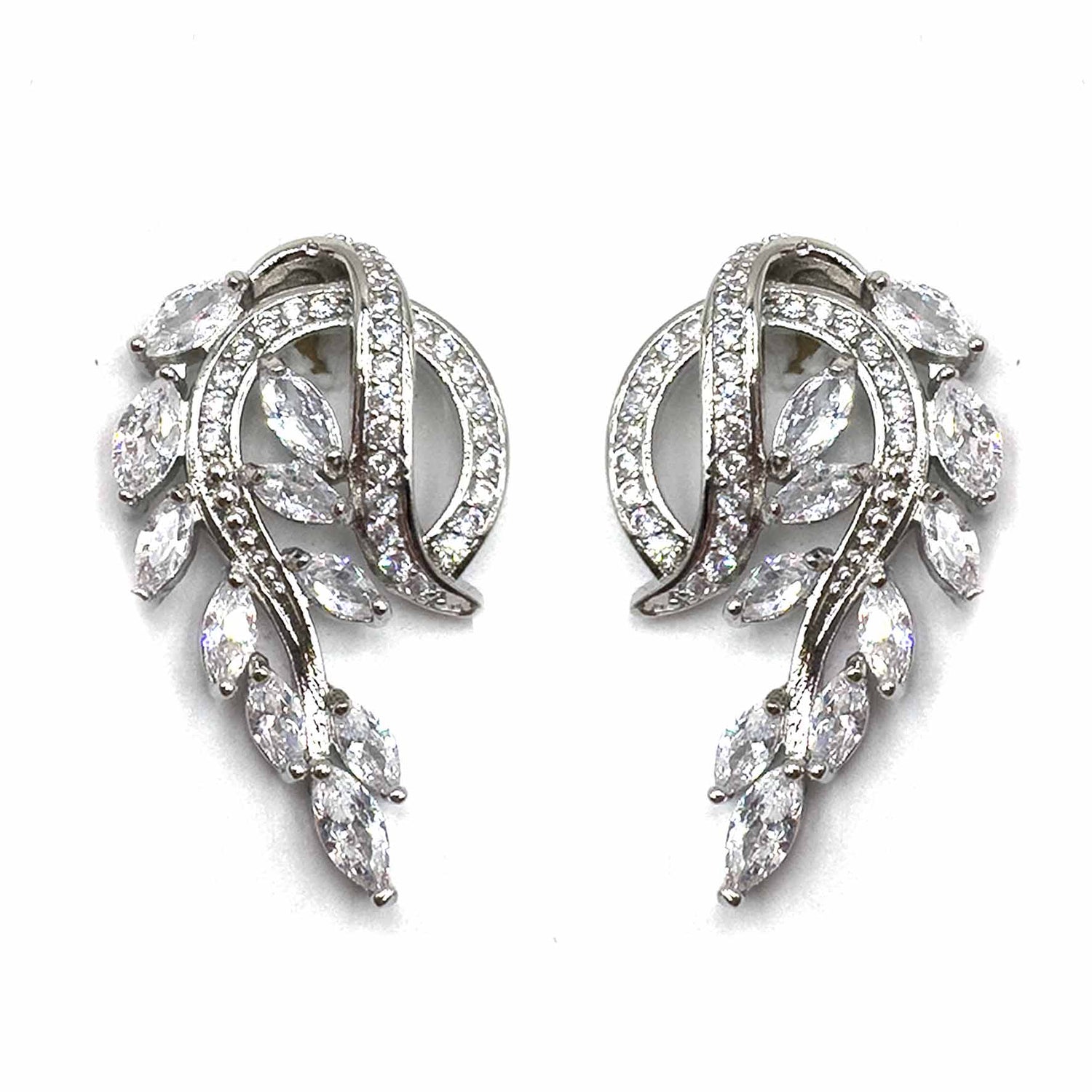 Palestro Milano Orecchini Silver Intreccio di foglioline
