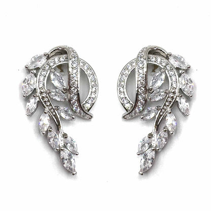 Palestro Milano Orecchini Silver Intreccio di foglioline