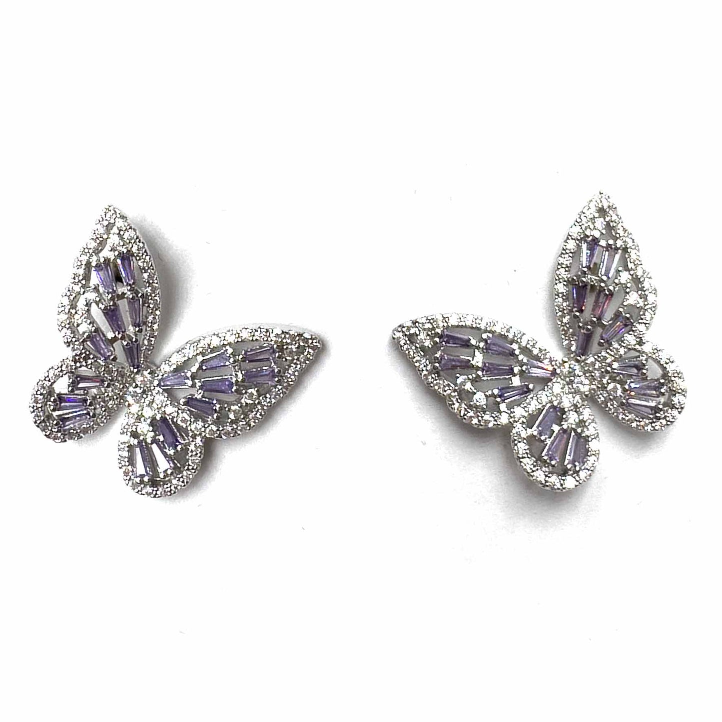 Palestro Milano Orecchini Silver Lilla Baby Farfalle